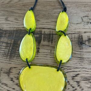 Vibrant Yellow Statement Necklace